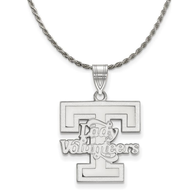 Sterling Silver U. Of Tennessee Large Lady Vols Necklace - 26 In